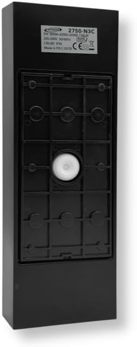 Applique LED da Esterno 8W IP65 CCT 3000K-4200K-6500K, Lampada da Parete Moderna Impermeabile in PC, 734LM, per Facciata, Giardino e Balcone – Bianco/Nero 2750