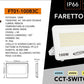 Faro LED Esterno CCT IP66 – 10W/20W/30W/50W/100W/200W – Selettore 3000K-4000K-6500K – Faretto LED da Esterno in Alluminio, Bianco o Grigio FT01