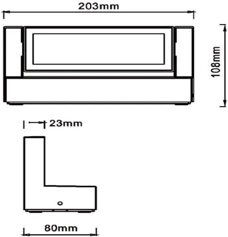 Applique LED da Esterno 21W IP65 CCT-Switch 3000K-4000K-6500K, Lampada da Parete Moderna in Alluminio e Vetro, Impermeabile per Facciata, Giardino e Balcone 472