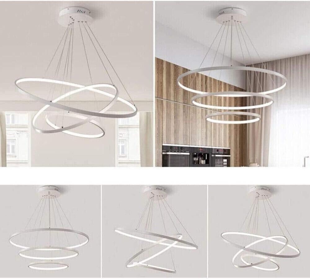 TEKHOME Lampadario a sospensione 51 watt led 3 tonalita luce bianca calda naturale A64-3C