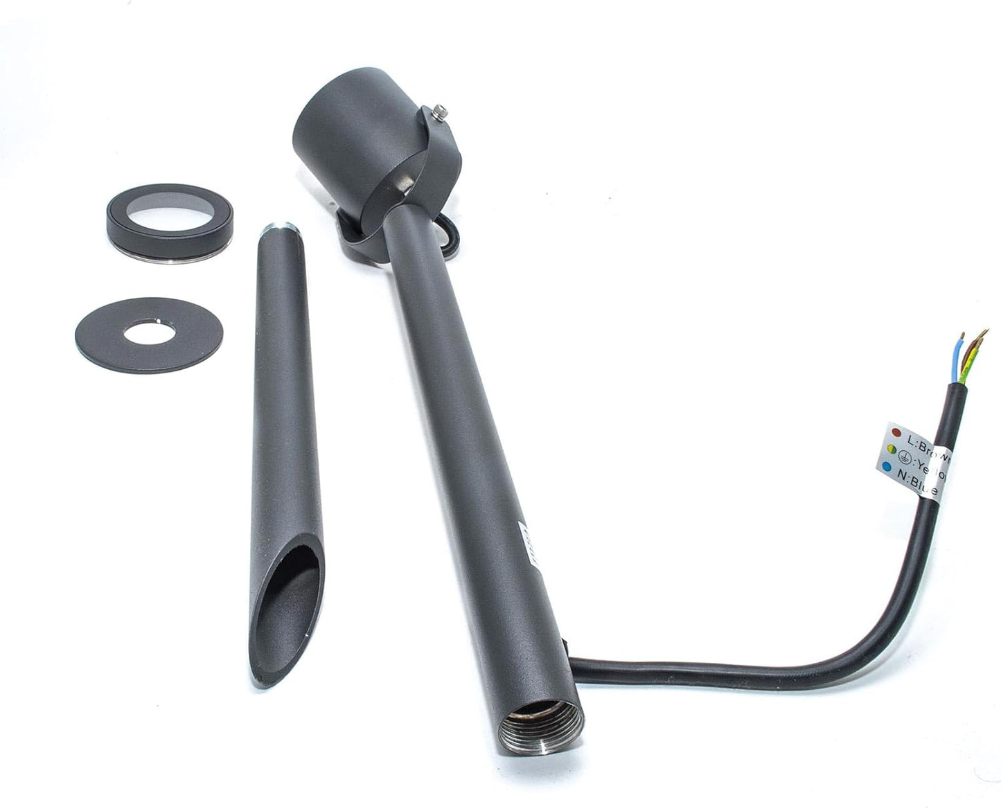 Faretto da Giardino con Picchetto IP54, Attacco GU10, Orientabile, Impermeabile, in Alluminio, Ideale per Esterno, Piante e Vialetti – Modello PS-01G