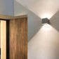 Applique da Esterno LED 22W IP65 – Lampada da Parete Moderna Up&Down Regolabile, Alluminio, 2000 Lumen, Bianco/Nero/Grigio, Luce 3000K/4000K/6500K ES66