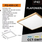 Plafoniera LED Quadrata 45W con Cambio Colore CCT 6500K-4000K-2700K, Moderna per Soggiorno Cucina Camera PQ-450