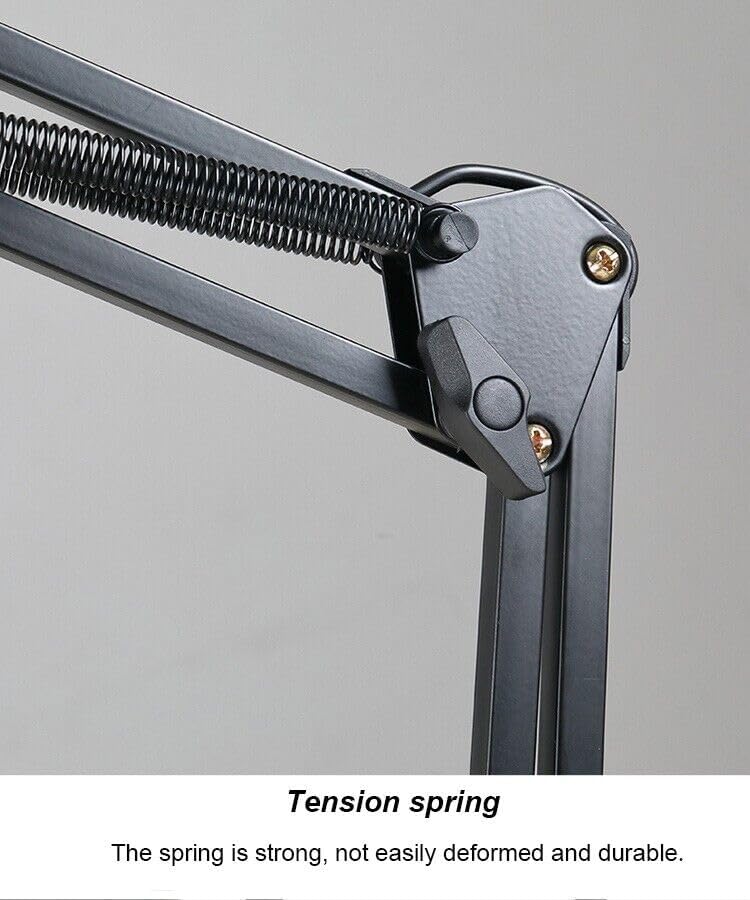 Lampada da Scrivania Orientabile E27 in Metallo – Lampada da Tavolo Moderna con Braccio Regolabile, Base Stabile, per Studio, Ufficio, Cameretta D11