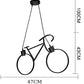 lampadario pendente bike LED lampada a sospensione bicicletta arredamento moderno doppio portalampada attacco E27 luci intercambiabili  A10