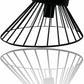 TEKHOME Plafoniera E27 a soffitto a forma di cesta, Max 60W, Corpo bianco in metallo, Interno, Modello C70