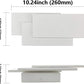 TEKHOME Applique da Muro LED 12W Rettangolare Bianca, Lampada da Parete Moderna in Ferro e Acrilico, 3000K-6500K Regolabile, Design Decorativo per Camera da Letto Soggiorno Corridoio E41-B3C