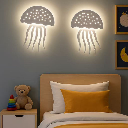 TEKHOME Applique da muro LED 8W design creativo a forma di medusa, 3 temperature colore 3000K-4000K-6500K, lampada da parete moderna per soggiorno e camera da letto AQ27-B3C