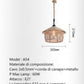 Lampadario a sospensione con paralume a cono in corda di canapa stile vintage retrò lampada attacco E27 cucina soggiorno A54