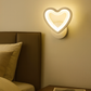 TEKHOME Applique da Parete LED Moderna 6W a Forma di Cuore, Lampada da Parete Bianca con 3 Colori Selezionabili 3000K/4000K/6500K, 300LM, per Camera da Letto, Soggiorno e Cameretta E28-3C