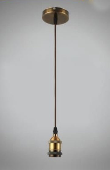 Porta Lampadina E27 a Sospensione 1.2M in Metallo – Vintage Industriale, Attacco E27 Max 60W, Cavo 1.2 Metri, Portalampada per Cucina, Bar, Sala, Soffitto E27SERIE