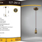 Porta Lampadina E27 a Sospensione 1.2M in Metallo – Vintage Industriale, Attacco E27 Max 60W, Cavo 1.2 Metri, Portalampada per Cucina, Bar, Sala, Soffitto E27SERIE