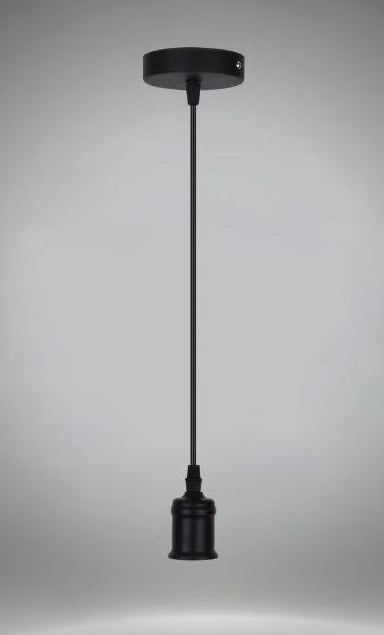 Porta Lampadina E27 a Sospensione 1.2M in Metallo – Vintage Industriale, Attacco E27 Max 60W, Cavo 1.2 Metri, Portalampada per Cucina, Bar, Sala, Soffitto E27SERIE