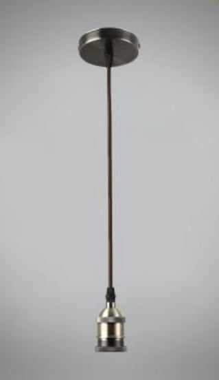 Porta Lampadina E27 a Sospensione 1.2M in Metallo – Vintage Industriale, Attacco E27 Max 60W, Cavo 1.2 Metri, Portalampada per Cucina, Bar, Sala, Soffitto E27SERIE