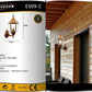 TEKHOME Lanterna da Muro per Esterno E27 IP55 – Lampada da Parete in Alluminio e Vetro, Stile Classico per Giardino, Balcone o Ingresso (Disponibile in 4 Colori) ES09