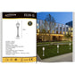 TEKHOME Lampada da Giardino E27 90cm in Alluminio Impermeabile IP55 per Esterno – Palo da Giardino in Stile Classico per Passerella, Cortile, Giardino – Senza Lampadina ES39