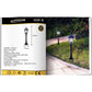 TEKHOME Lampada da Giardino E27 90cm in Alluminio Impermeabile IP55 per Esterno – Palo da Giardino in Stile Classico per Passerella, Cortile, Giardino – Senza Lampadina ES39