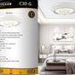 Lampadario LED con Cristalli Dimmerabile con Telecomando 3000K-4000K-6500K, Plafoniera Moderna per Camera da Letto Soggiorno – 3 Misure Disponibili (S/M/G) C30