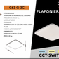 Plafoniera LED 24W Quadrata 480×480 mm/430X430mm, CCT Switch 6500K/4000K/3000K, Luce LED Soffitto Ultra Sottile, IP20, per Cucina Soggiorno Camera – Bianco C63
