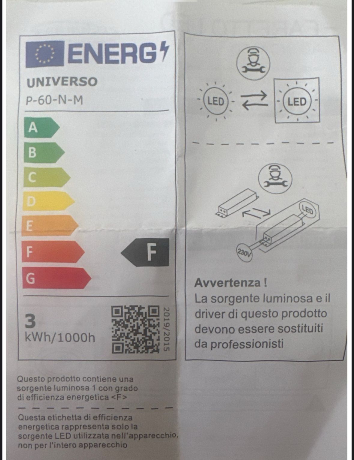 TEKHOME 3PZ Lampadina da Soffitto LED 3W Ø70mm, 240LM, CRI≥80, Alluminio+PC, IP20, Foro Ø55mm, Angolo 120°, — Bianco o Argento, 3000K/4000K/6500K P60
