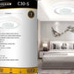 Lampadario LED con Cristalli Dimmerabile con Telecomando 3000K-4000K-6500K, Plafoniera Moderna per Camera da Letto Soggiorno – 3 Misure Disponibili (S/M/G) C30