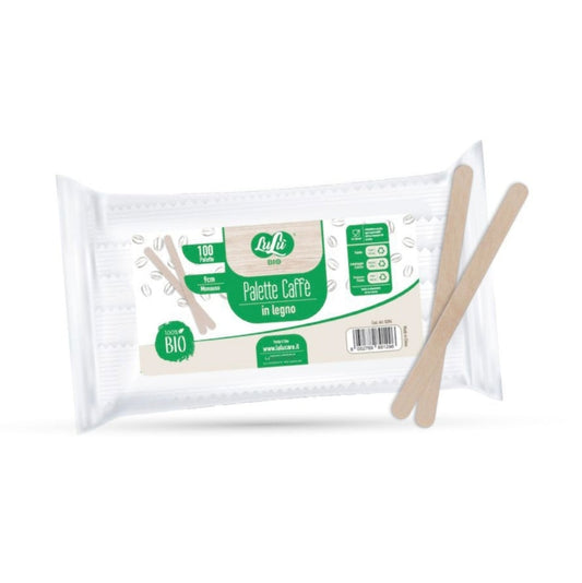Palettine caffe' legno Fatigati 100pz monouso singoli