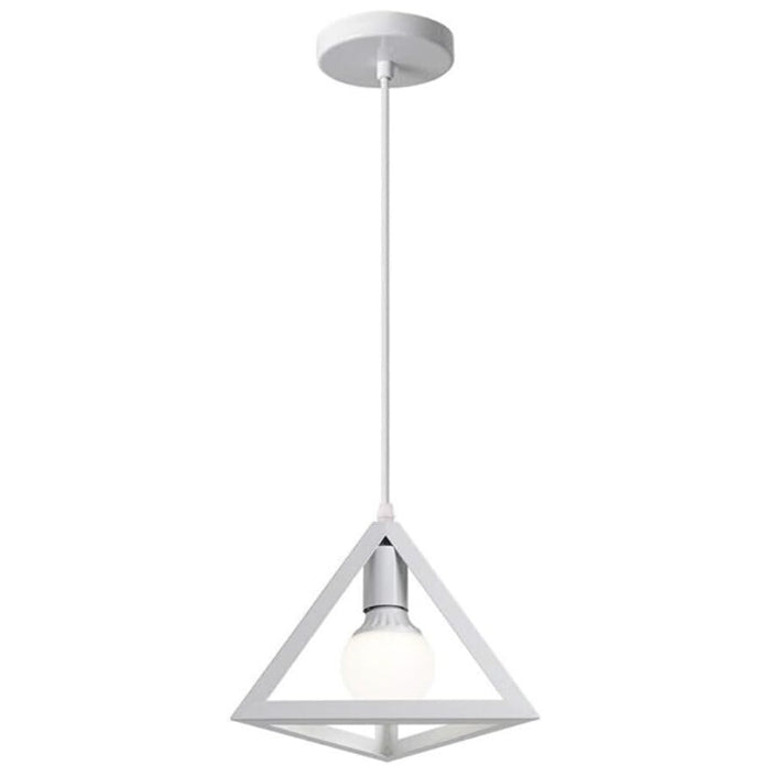 Lampadario moderno a triangolo senza lampadina E 27, in ferro stile moderno  A35