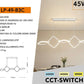 Lampadario LED Moderno a Sospensione Lineare 45W 3600LM, 3 Colori Luce 3000K 4000K 6500K, CCT Switch, Design Ondulato, Lampadario per Sala da Pranzo Cucina Soggiorno – LP-49-B3C