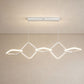 Lampadario LED Moderno a Sospensione Lineare 45W 3600LM, 3 Colori Luce 3000K 4000K 6500K, CCT Switch, Design Ondulato, Lampadario per Sala da Pranzo Cucina Soggiorno – LP-49-B3C