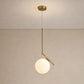 Lampadario a Sospensione Moderno G9, Design Minimalista con Sfera in Vetro Opalino, Lampadario Elegante per Soggiorno Sala da Pranzo Camera, Struttura in Metallo – LP-46
