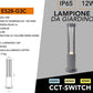 Lampione da Giardino LED 12W IP65, Lampada da Esterno Moderna con CCT Switch 3000K 4000K 6500K, Paletto Luce per Viale Cortile Terrazzo – ES28-G3C