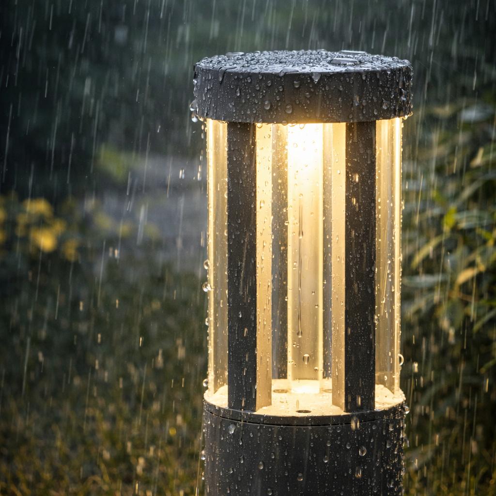Lampione da Giardino LED 12W IP65, Lampada da Esterno Moderna con CCT Switch 3000K 4000K 6500K, Paletto Luce per Viale Cortile Terrazzo – ES28-G3C