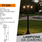 Lampione da Giardino 3 Luci E27 IP54, Lampada da Esterno Stile Classico, Palo Luce per Viale Parco Cortile, Nero/Bianco – PT-03