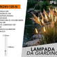 Lampada da Giardino LED Decorativa Alta 1168mm, Luce Naturale 4000K IP65 Impermeabile, Picchetto da Esterno per Prato e Aiuole, 24V Bassa Tensione, Design Effetto Canna Moderna MK24V-120-N
