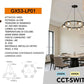 Lampadario Moderno 6 Luci GX53, Design Circolare Elegante, Lampada a Sospensione per Soggiorno e Sala da Pranzo, CCT Regolabile 3000K/4000K/6500K, Metallo e Vetro, Luce Inclusa GX53-LP01