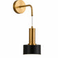Applique da Parete Moderna E27, Lampada da Muro Design per Camera da Letto e Comodino, Stile Elegante Nero e Oro, Luce Decorativa per Soggiorno e Corridoio, Lampadina Non Inclusa AQ37