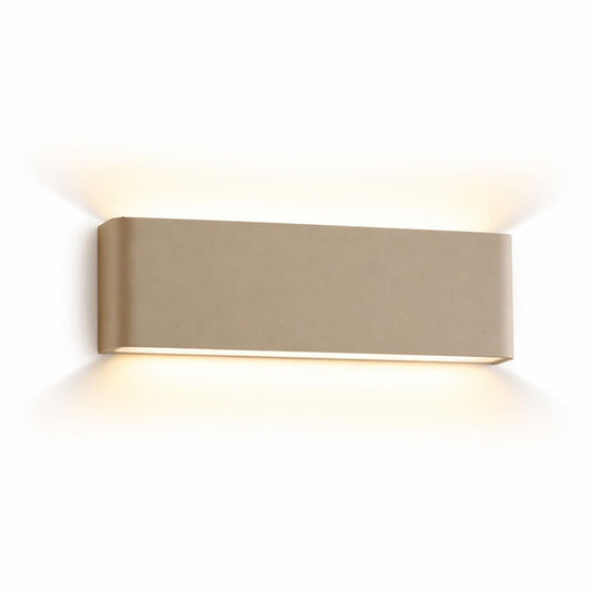 Applique LED da Parete 15W Biemissione, Lampada Moderna per Interni, Luce Regolabile 3000K/4000K/6500K, 1000LM, Design Minimalista in Alluminio per Soggiorno, Camera e Corridoio E57-OS3C