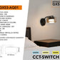 Applique da Parete Moderna GX53, Lampada da Muro per Camera da Letto e Comodino, Luce Inclusa 3 Colori 3000K/4000K/6500K, Design con Vetro e Metallo, Illuminazione Elegante per Interni -AQ01