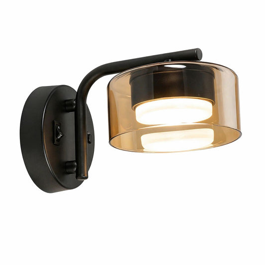 Applique da Parete Moderna GX53, Lampada da Muro per Camera da Letto e Comodino, Luce Inclusa 3 Colori 3000K/4000K/6500K, Design con Vetro e Metallo, Illuminazione Elegante per Interni -AQ01