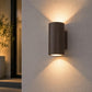 Applique da Esterno IP65 GU10, Lampada da Parete Up & Down 2 Luci, Design Moderno in Alluminio per Giardino, Terrazzo e Facciata, Impermeabile, Lampadina Non Inclusa ES14-C