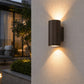 Applique da Esterno IP65 GU10, Lampada da Parete Up & Down 2 Luci, Design Moderno in Alluminio per Giardino, Terrazzo e Facciata, Impermeabile, Lampadina Non Inclusa ES14-C