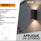 Applique da Esterno IP65 GU10, Lampada da Parete Up & Down 2 Luci, Design Moderno in Alluminio per Giardino, Terrazzo e Facciata, Impermeabile, Lampadina Non Inclusa ES14-C