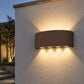 Applique da Esterno LED IP65 16W, Lampada da Parete Moderna con Effetto Luce Multipla, CCT Regolabile 3000K/4000K/6500K, 1300LM, Design in Alluminio per Giardino e Facciata ES68-C3C