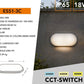 Plafoniera LED da Esterno IP65 18W, Lampada da Parete o Soffitto, Luce Regolabile 3000K/4000K/6500K, 1900LM, Design Ovale per Garage, Balcone e Ingresso, Impermeabile ES51-3C