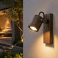 Applique da Esterno Orientabile, Lampada da Parete Moderna per Giardino e Terrazzo, Faretto Regolabile in Alluminio e Vetro, Luce Direzionabile per Facciata, Lampadina Non Inclusa 539WA-B172-C