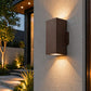 Applique da Esterno GU10 IP65 Up Down, Lampada da Parete Moderna Doppia Emissione per Giardino Terrazzo Facciata, Impermeabile in Alluminio, Luce su e giù, Lampadina Non Inclusa ES55-C