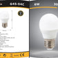 Lampadine LED E27 G45 6W 6 Pezzi, Mini Globo Opaco, Luce Calda 3000K / Naturale 4000K / Fredda 6500K, 540LM, Basso Consumo, Serie G45-04
