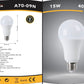 Lampadine LED E27 A70 15W 6 Pezzi, 1500LM, Luce Calda 3000K / Naturale 4000K / Fredda 6500K, Lampadina LED Grande Formato, Basso Consumo, Non Dimmerabile, Serie A70-09