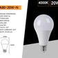Lampadine LED E27 A80 20W 6 Pezzi, 2050LM, Luce Calda 3000K / Naturale 4000K / Fredda 6500K, Grande Formato A80, Accensione Istantanea, Non Dimmerabile, Serie A80-20W