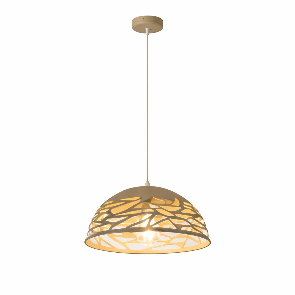 Lampada a sospensione a cupola in metallo industriale regolabile in altezza E27 Base Lampadario ritagliato per isola cucina, camera A37
